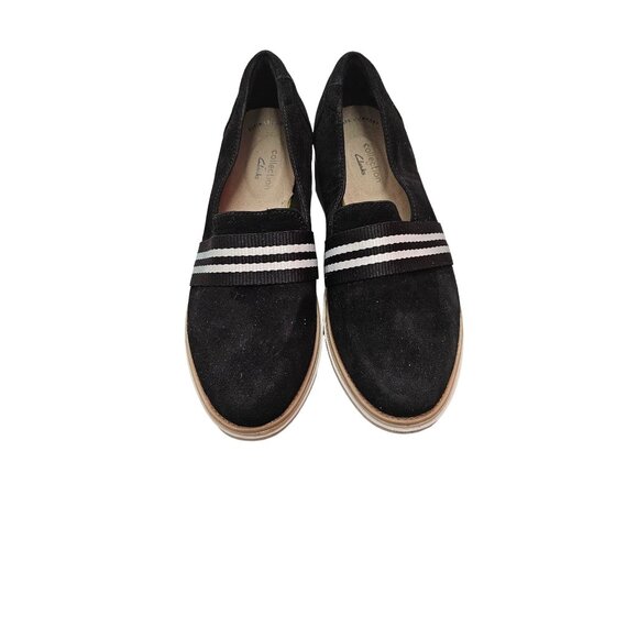 Clarks Collection Sharon Bay Women's Ultimate Comfort Slip-On Loafer Black - Picture 1 of 8
